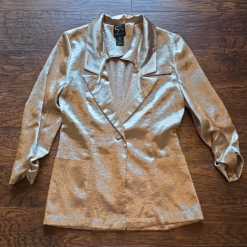 S By Serena Williams Signature Statement Women's Blazer Size XS - GOLD